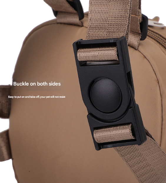 Green Adorable Monster Pet Backpack Harness - Small Dog & Cat Treat Pouch with Poop Bag Dispenser