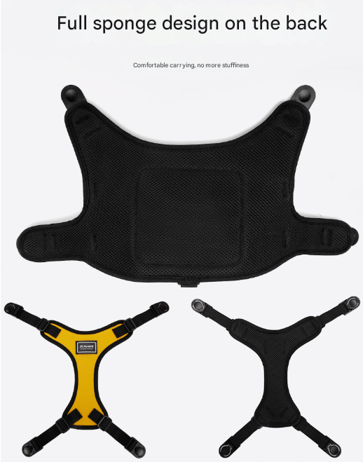 Size S Black and Yellow Ultimate Dog Harness Vest with Backpack - Padded, Reflective & Adjustable for Medium Sized Dogs