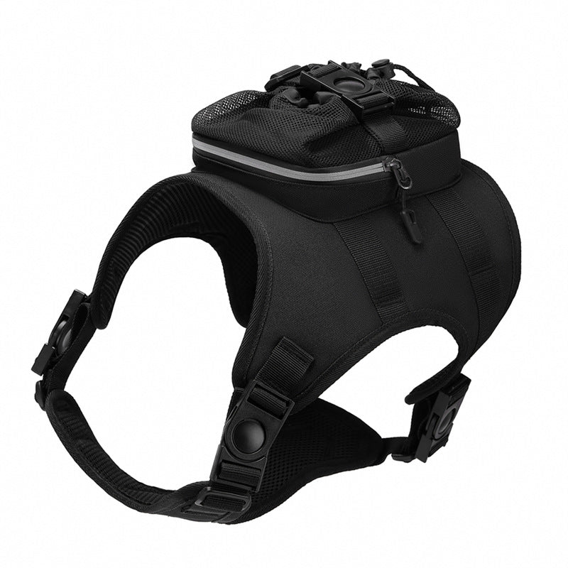 Size S Black Ultimate Dog Harness Vest with Backpack - Padded, Reflective &amp; Adjustable for Medium Sized Dogs
