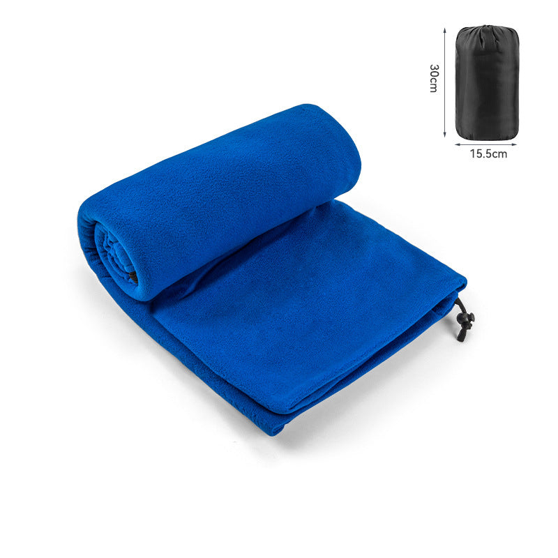 Blue Versatile Double-Sided Fleece Bag Liner - Lightweight &amp; Portable Travel Blanket for Camping &amp; Outdoors