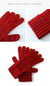 Red Unisex Touchscreen Ribbed Warm Cycling Windproof Knitted Five-finger Gloves