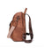 Brown Chic Women's PU Leather Convertible Backpack - Anti-Theft Design, Multi-Pocket Shoulder Bag with Tassel