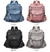Blue Chic Women's PU Leather Convertible Backpack - Anti-Theft Design, Multi-Pocket Shoulder Bag with Tassel