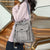 Grey Chic Women's PU Leather Convertible Backpack - Anti-Theft Design, Multi-Pocket Shoulder Bag with Tassel