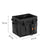 Black Heavy Duty Foldable Outdoor Camping Storage Box - Oxford Cloth Collapsible Gear Organizer Tote with Pockets