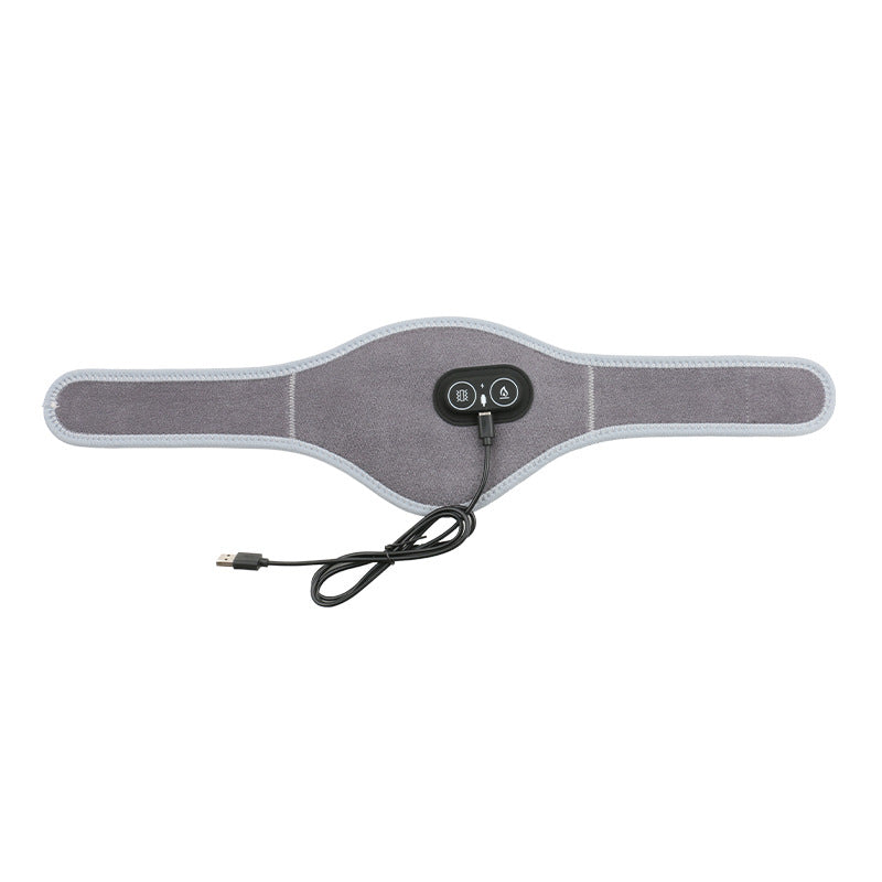 Dark Grey Heated Vibrating Neck Wrap - USB Powered Massager for Soothing Pain Relief with 3 Heat &amp; 3 Vibration Modes