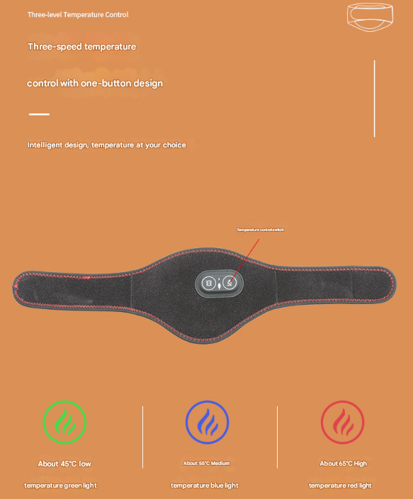 Dark Grey Heated Vibrating Neck Wrap - USB Powered Massager for Soothing Pain Relief with 3 Heat & 3 Vibration Modes