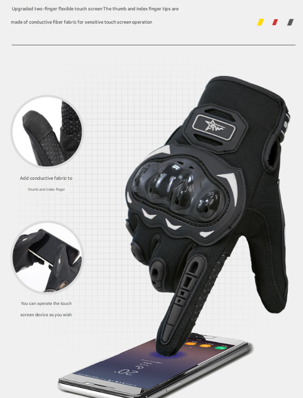 Size L Purple and Black Protective Motorcycle Riding Gloves - Hard Knuckle Armour & Touchscreen Fingertips