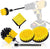 Yellow and Black  6 Pack Drill Brush Power Scrubber Cleaning Brush Extended Long Attachment Set All Purpose Drill Scrub Brushes Kit for Grout, Floor, Tub, Shower, Tile, Bathroom and Kitchen Surface