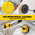Yellow and Black  6 Pack Drill Brush Power Scrubber Cleaning Brush Extended Long Attachment Set All Purpose Drill Scrub Brushes Kit for Grout, Floor, Tub, Shower, Tile, Bathroom and Kitchen Surface
