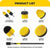 Yellow and Black  6 Pack Drill Brush Power Scrubber Cleaning Brush Extended Long Attachment Set All Purpose Drill Scrub Brushes Kit for Grout, Floor, Tub, Shower, Tile, Bathroom and Kitchen Surface