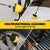 Yellow and Black  6 Pack Drill Brush Power Scrubber Cleaning Brush Extended Long Attachment Set All Purpose Drill Scrub Brushes Kit for Grout, Floor, Tub, Shower, Tile, Bathroom and Kitchen Surface