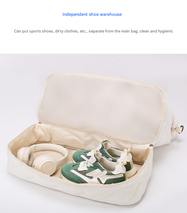 Green Stylish Quilted Duffel Bag for Travel & Gym - Large Capacity Weekender with Shoe Compartment and Wet Pocket