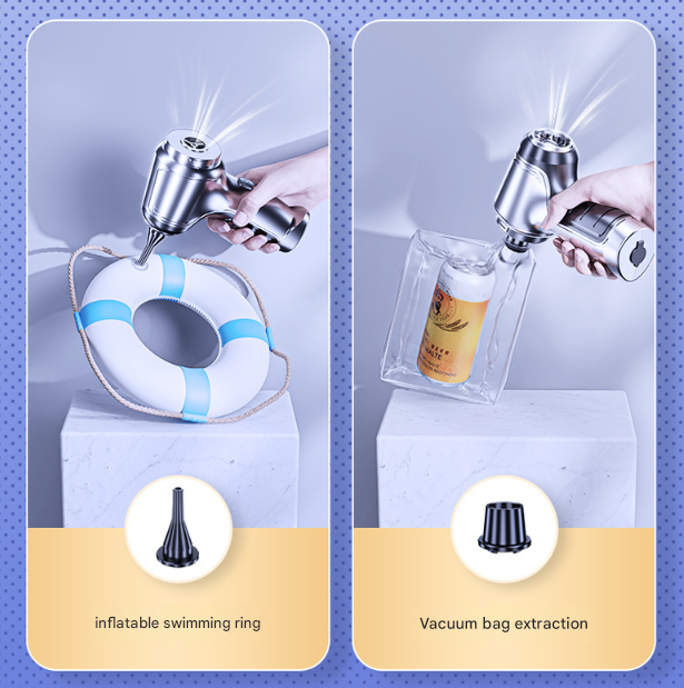 Black Powerful 3-in-1 Cordless Handheld Vacuum Cleaner - 12000Pa Suction & Air Duster Blower for Car Home & Office