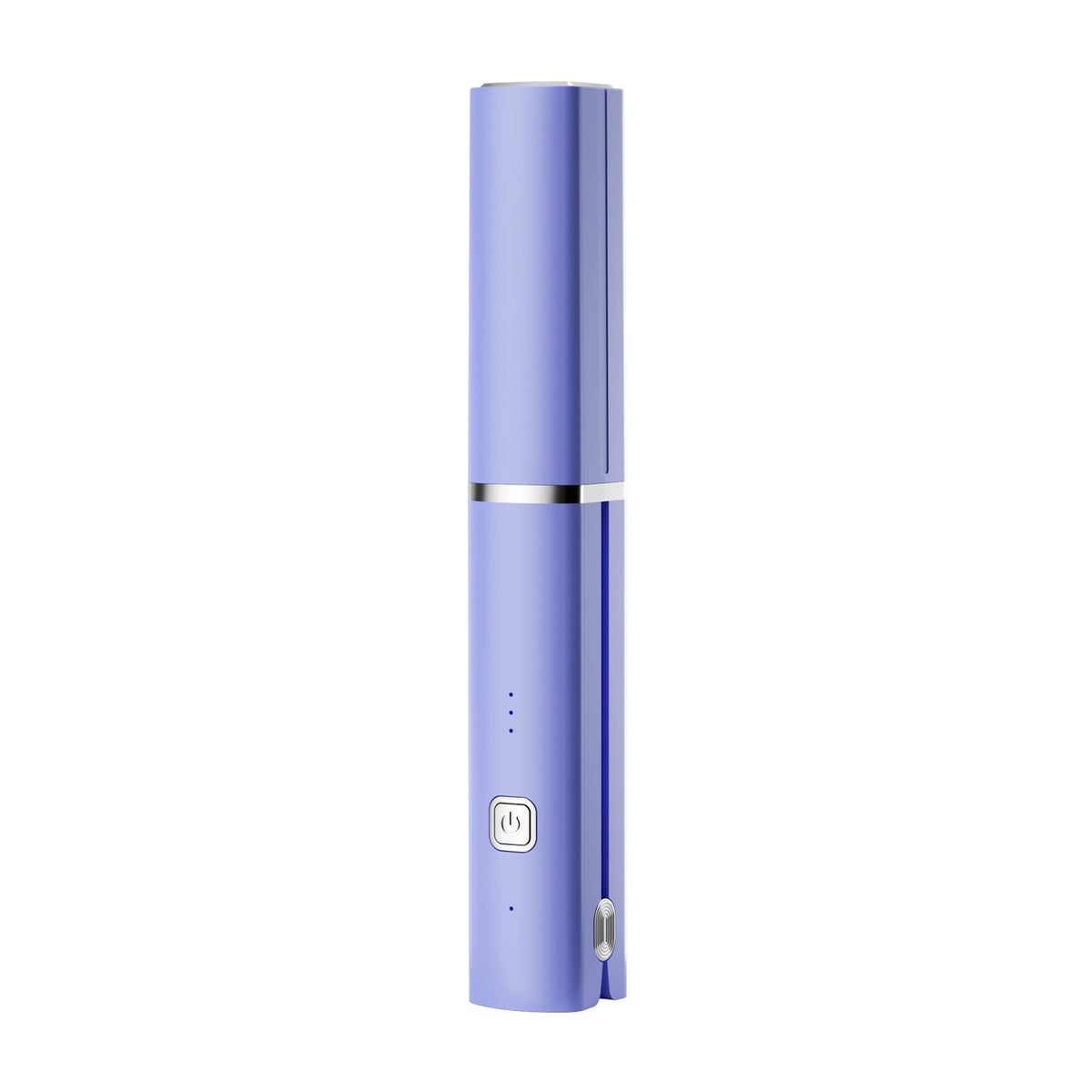 Purple Compact Cordless Hair Straightener - Portable 2-in-1 Mini Flat Iron, USB-C Rechargeable for Travel &amp; Touch-ups