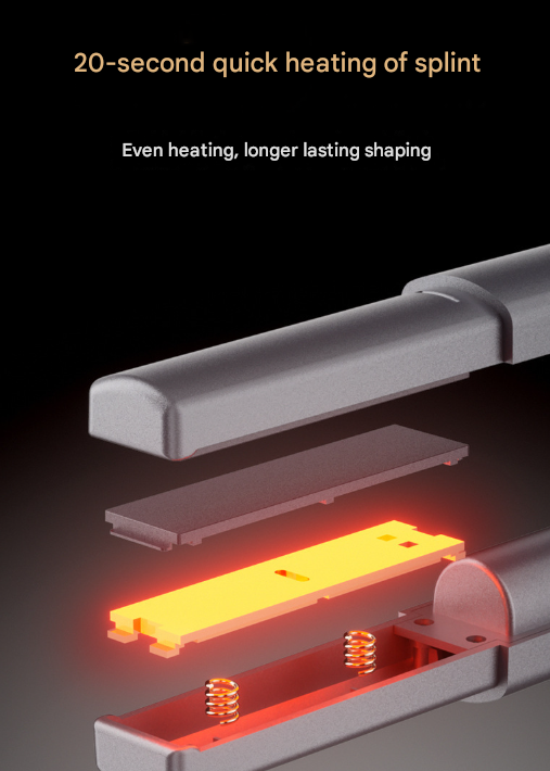 Dark Grey Compact Cordless Hair Straightener - Portable 2-in-1 Mini Flat Iron, USB-C Rechargeable for Travel & Touch-ups