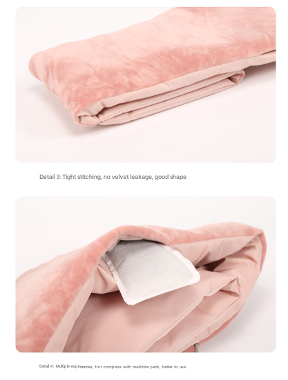Pink USB Electric Heated Scarf - Portable Puffer Neck Warmer with 3-Level Heat Control for Winter