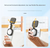 White Magnetic Foldable Selfie Light with Mirror - Rechargeable LED Fill Light for iPhone & Android Vlogging(Mobile phone is a shooting prop and is not included)