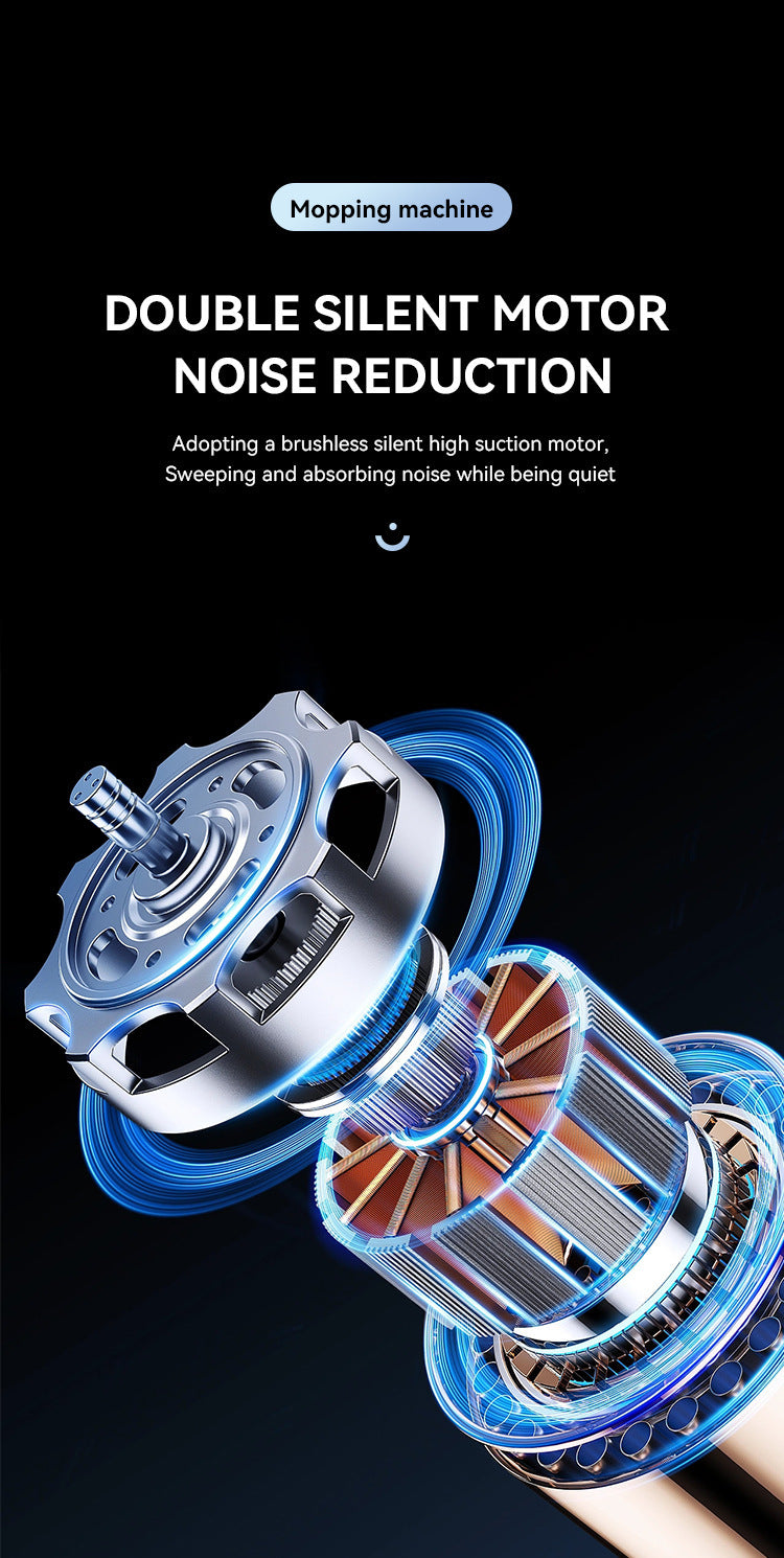 White Smart Robotic Floor Mop with Humidifier Spray - Ultra-Slim Automatic Wet & Dry Floor Cleaner