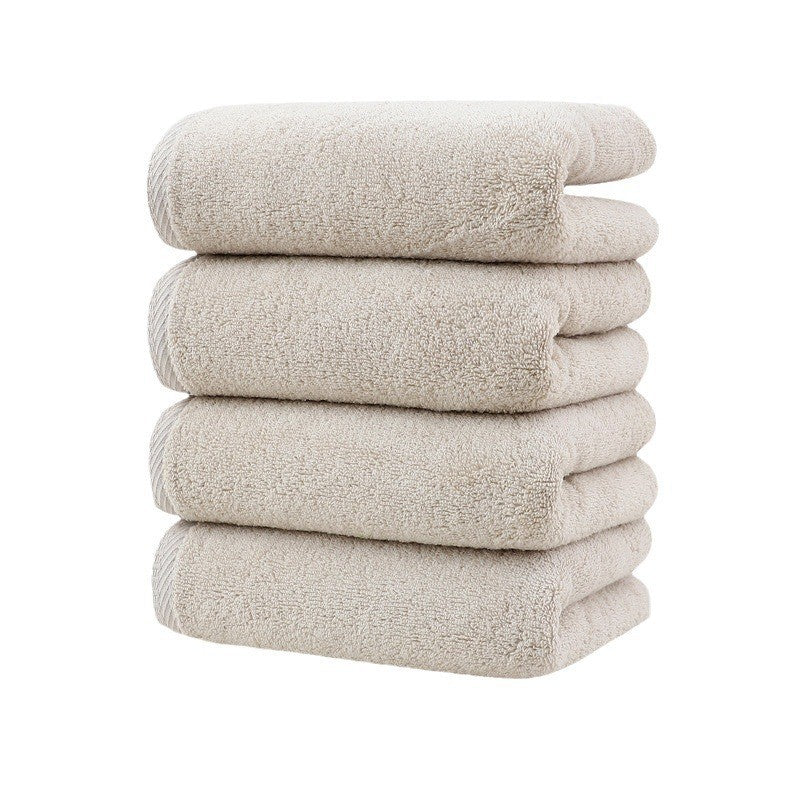 Khaki Plush Cotton Hand Towel Set (4-Pack) - Ultra Soft, Absorbent & Quick-Drying Face Towels for Bathroom