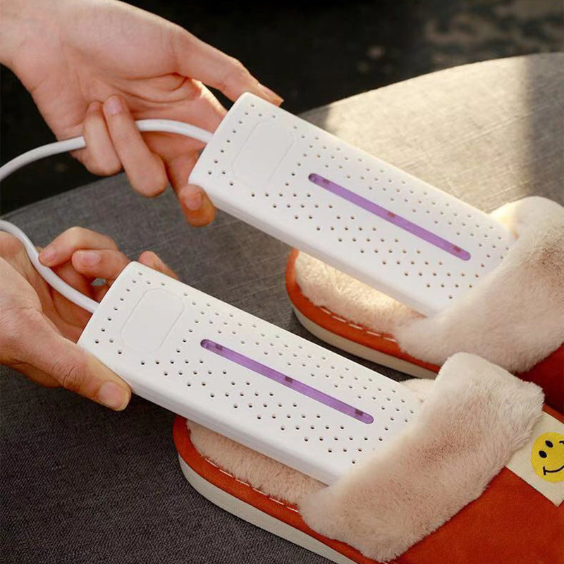 Pink Portable USB Shoe Dryer & Deodorizer - Constant Temperature Electric Boot Warmer with UV Sanitizer