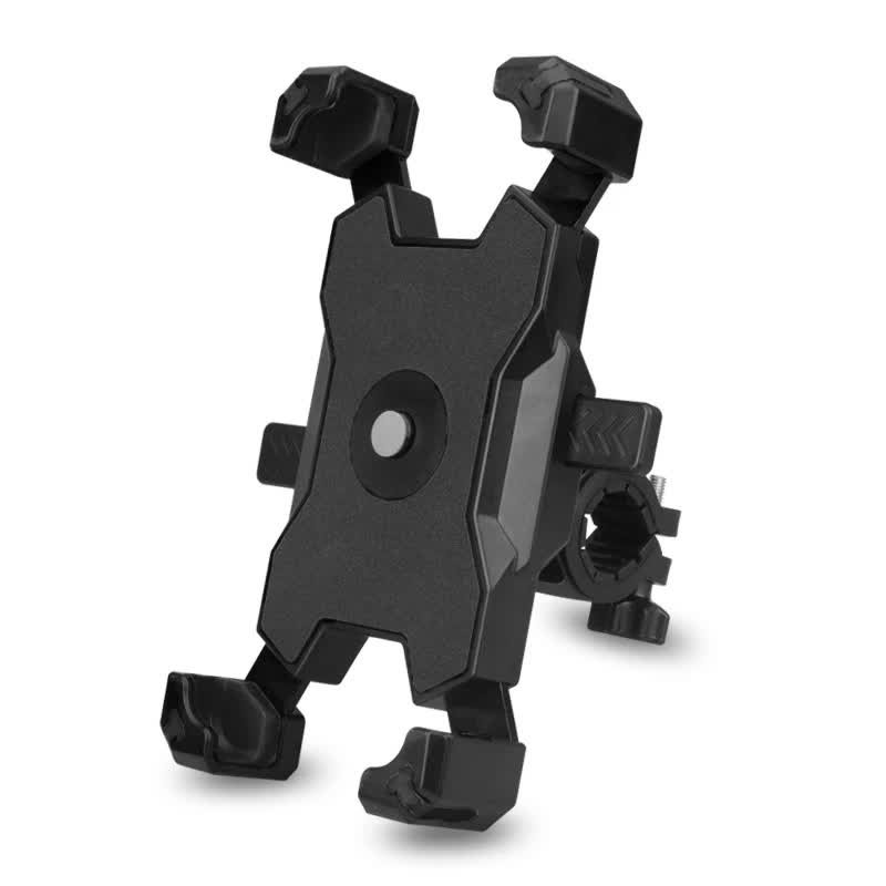 Black Secure Grip Bike Phone Mount - Adjustable 360 Rotation Bicycle Handlebar Holder, Universal Cradle for MTB &amp; Road Cycling