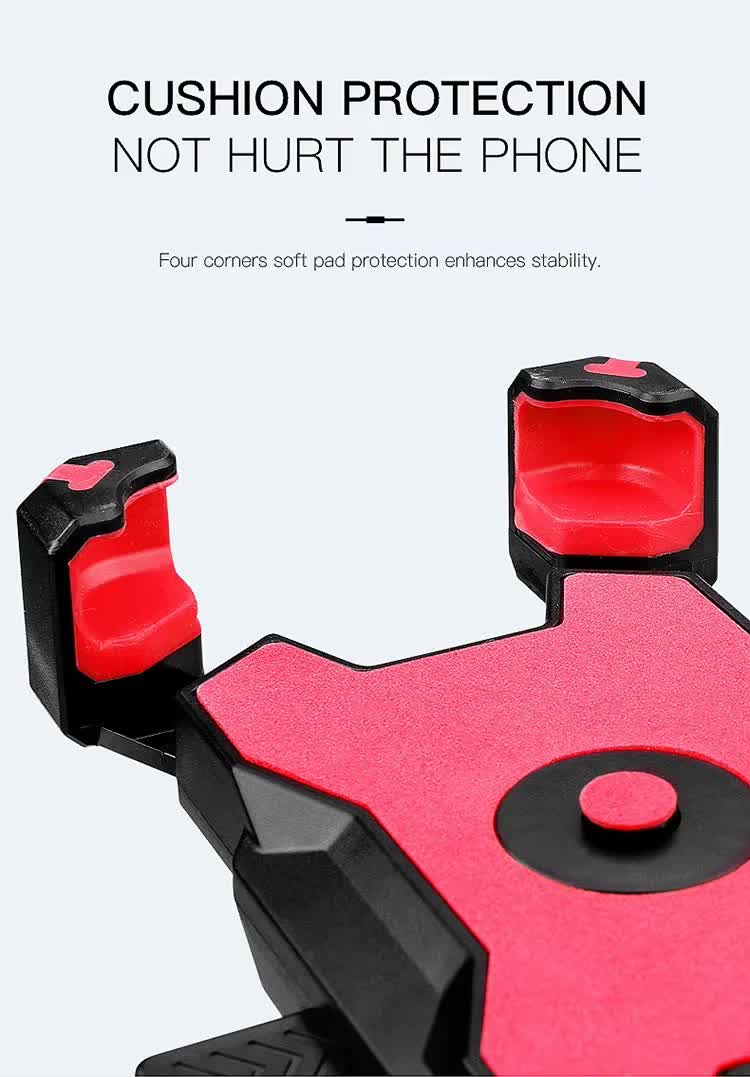 Yellow and Black Secure Grip Bike Phone Mount - Adjustable 360 Rotation Bicycle Handlebar Holder, Universal Cradle for MTB & Road Cycling