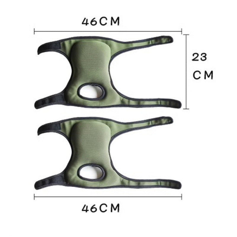 Green Adjustable Gardening Knee Pads - Comfortable Neoprene Knee Protectors for Weeding & Outdoor Work
