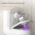 2 Pcs White Automatic UVC Toilet Sanitizer Light - Rechargeable Portable Sterilizer for Bathroom Hygiene