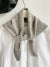 Grey Chic Wool Blend Knit Triangle Scarf - Versatile & Warm Fashion Accessory - 105 x 35cm