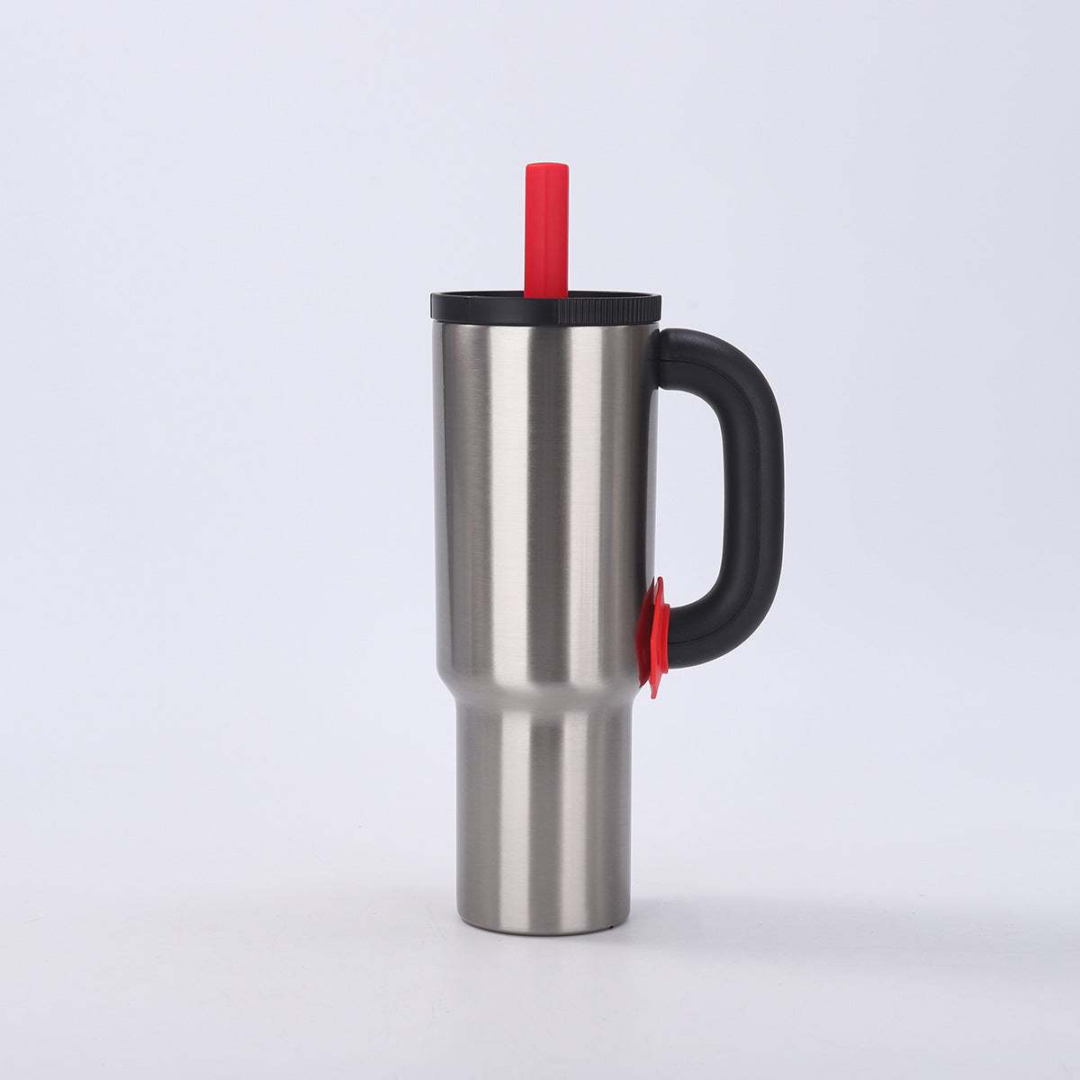 Natural Steel 40oz Macron Stainless Steel Insulated Tumbler with Handle and Straw - 14.8 x 10.5 x 28 cm Large Capacity Car-Friendly Travel Mug