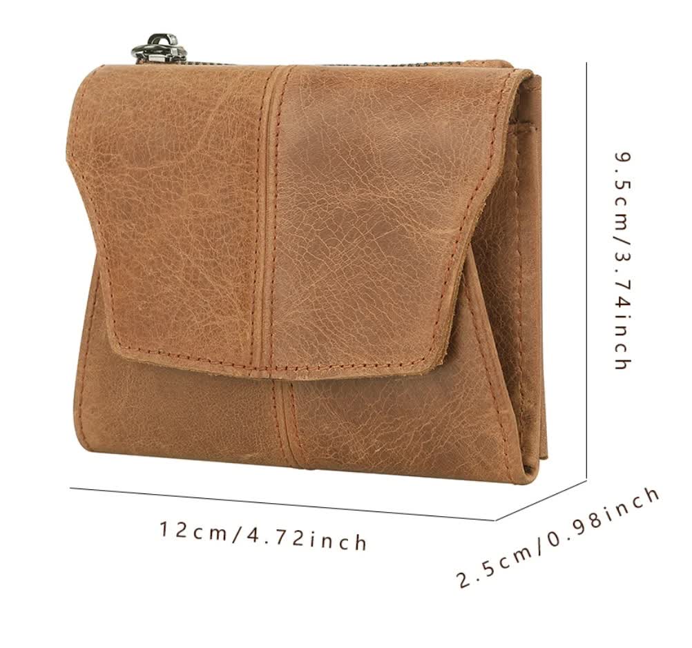 Red Genuine Leather Women's Wallet -C Multifunctional Coin & Card Holder, Fashionable Card Box in Top-Grade Cowhide