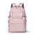 Pink Trendy Korean-Style Large-Capacity Backpack for Women - 14" Laptop Travel Bag