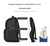Black Trendy Korean-Style Large-Capacity Backpack for Women - 14" Laptop Travel Bag