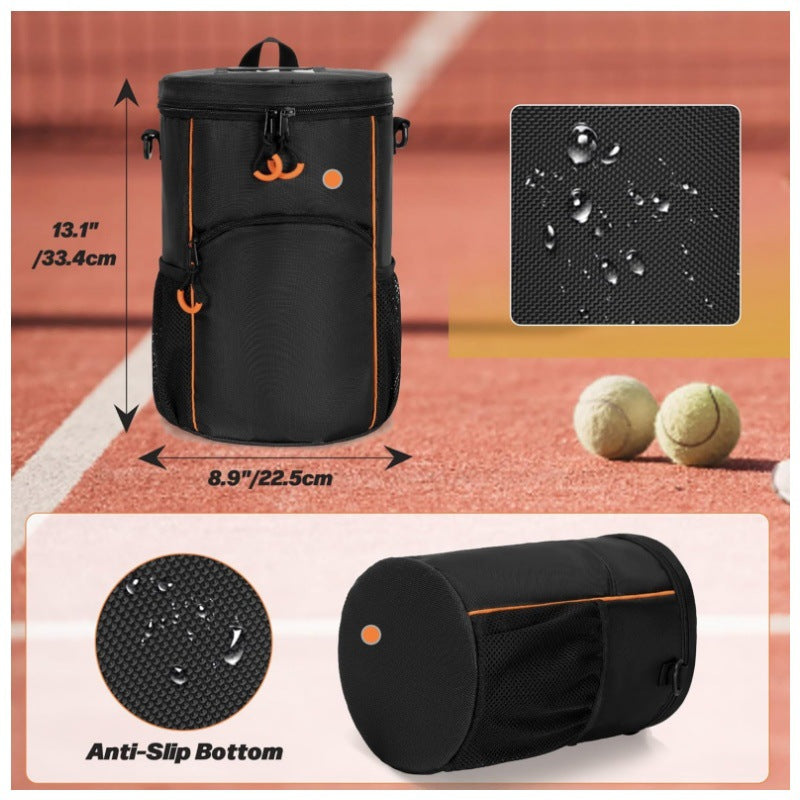 Versatile Tennis Baseball Lacrosse Bag with Multiple Pockets - Portable Black Design