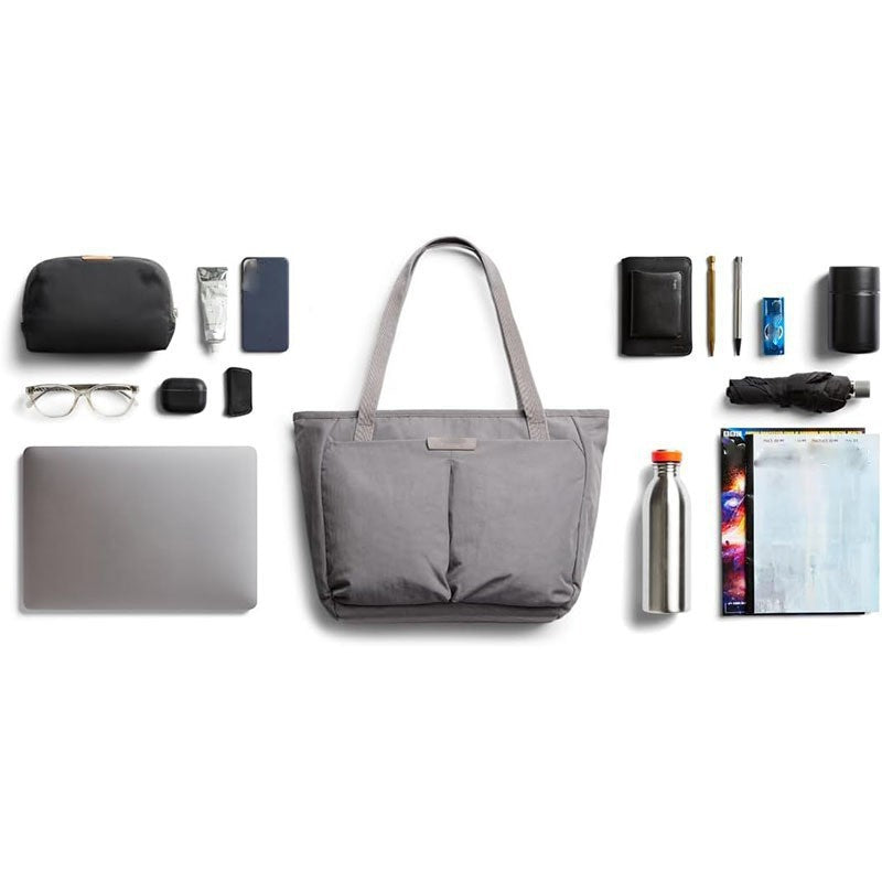 Grey Waterproof Women's Tote Shoulder Bag - Large Capacity with 15-Inch Laptop Pocket