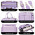Blue Stylish Women's Large Canvas Tote Bag - 15.3in Laptop Mommy Bag with Crossbody Strap