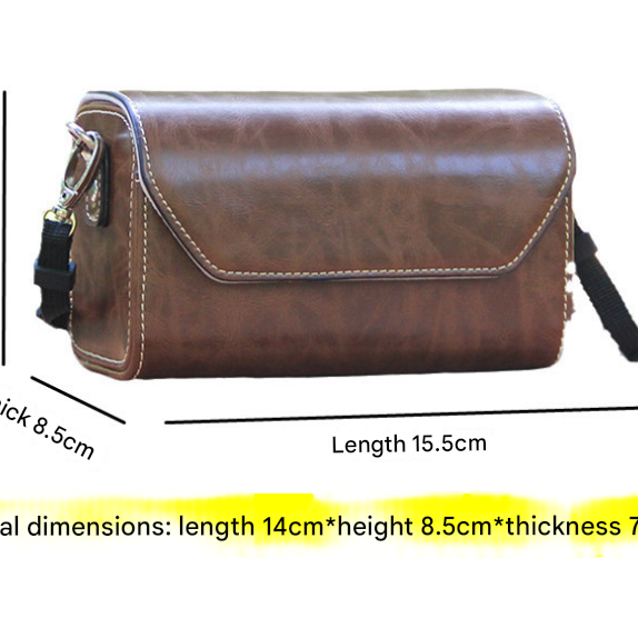 Green PU Leather Camera Bag for Fujifilm X Canon G Olympus PEN - Compact Vintage Design