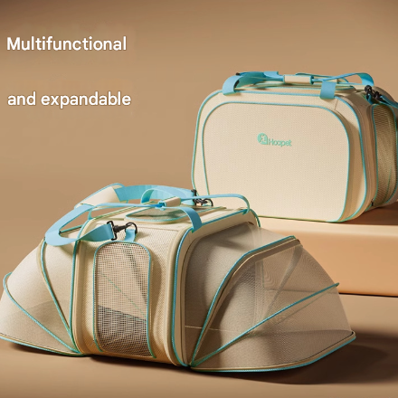 Stylish Portable Pet Backpack - Spacious Pet Carrier with Anti-Stress Design