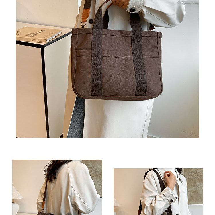 Coffee Stylish Multi-Functional Mommy Diaper Bag - Durable Canvas Tote