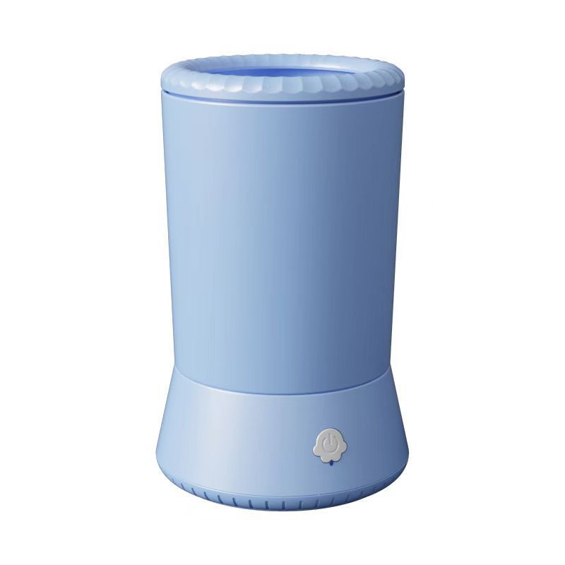 Blue Portable Dog Paw Cleaner - Gentle Silicone Pet Foot Washer Cup for Muddy Paws