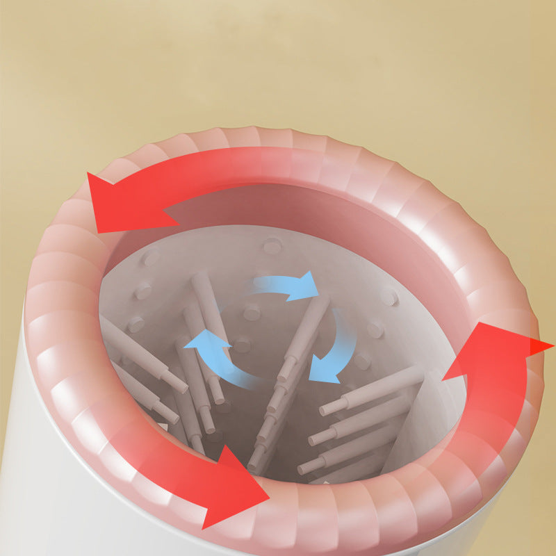 Blue-white Portable Dog Paw Cleaner - Gentle Silicone Pet Foot Washer Cup for Muddy Paws