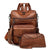 Two-color Brown Rough Women's Retro PU Leather Backpack - Dual-Color Tassel Design, Winter High-End Style