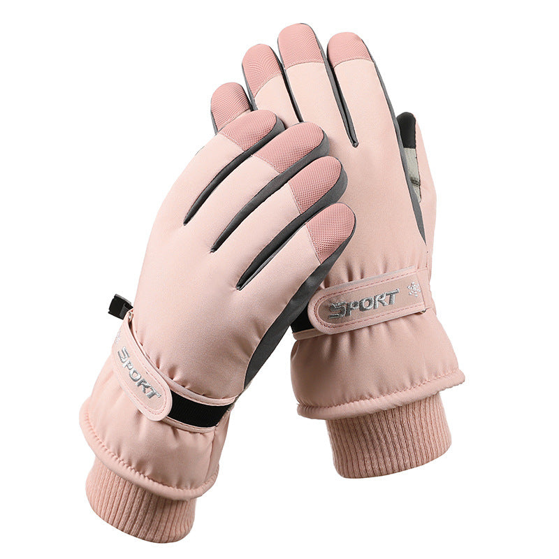 Women's Pink Top-Rated Waterproof Touchscreen Ski Gloves - Fleece-Lined for Men &amp; Women