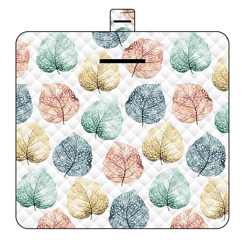 Leaves Thick Waterproof Foldable Picnic Mat - 150x200cm for Camping &amp; Beach