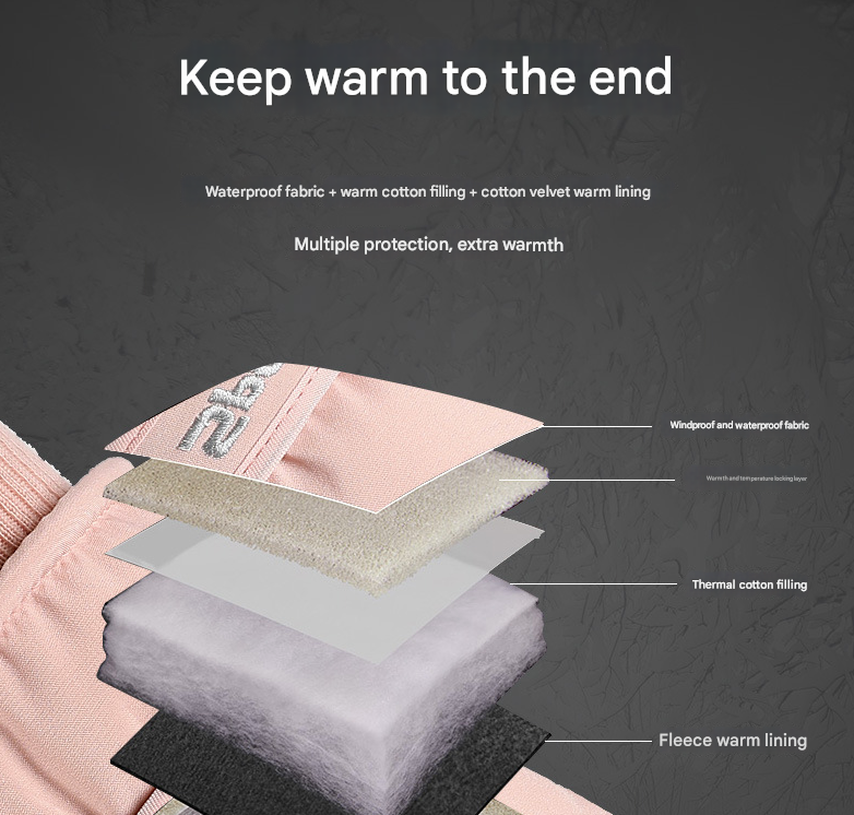 Women's Black-white Color Combination Top-Rated Waterproof Touchscreen Ski Gloves - Fleece-Lined for Men & Women