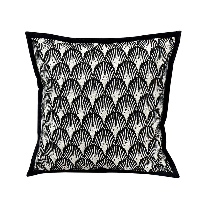 45*45cm Umbrella Pattern Elegant Two-Piece INS-Style Jacquard Pillow Covers - Black &amp; White Sofa Decor