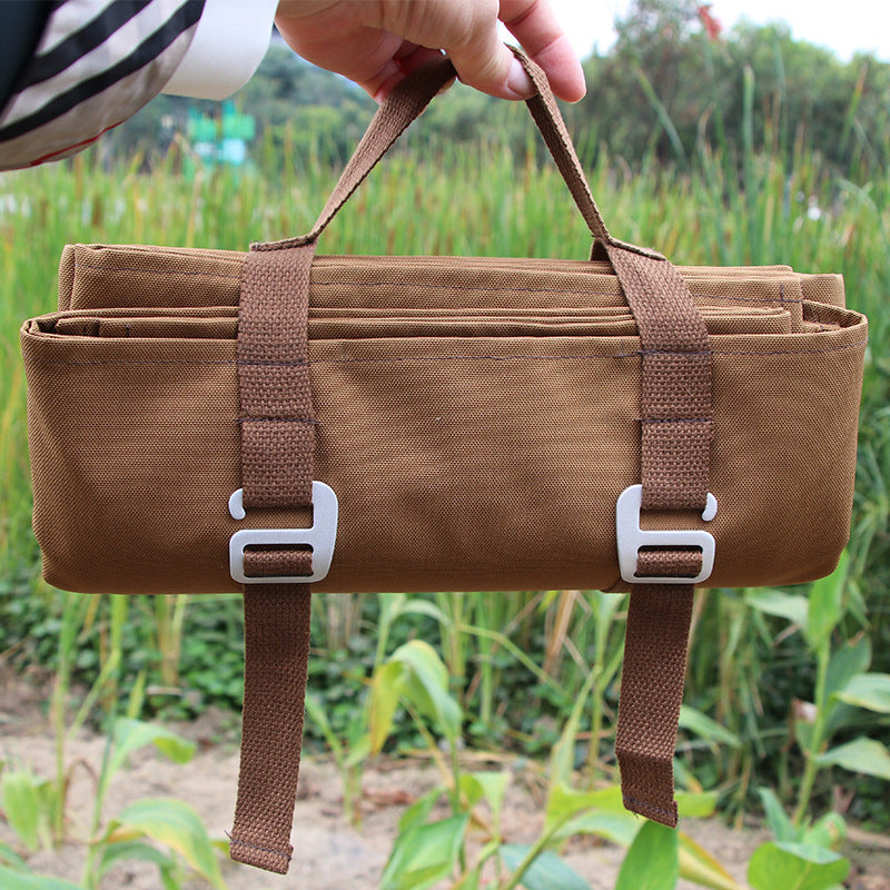 Coffee Brown Thick Waterproof Ground Mat - Durable Oxford Fabric Tent Pad