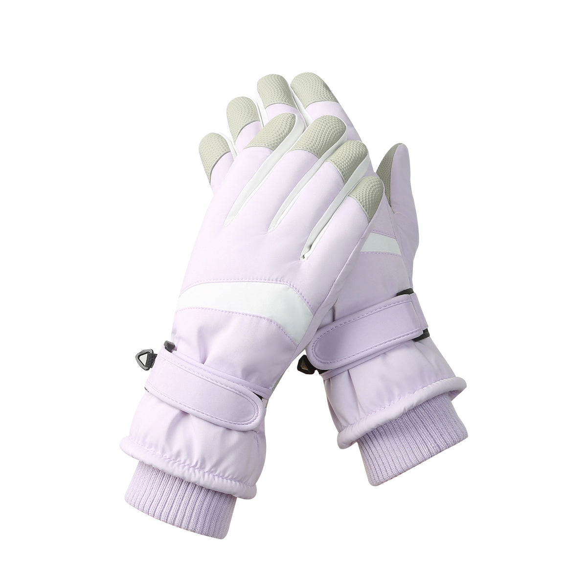 Women's Purple-white Color Combination Top-Rated Waterproof Touchscreen Ski Gloves - Fleece-Lined for Men &amp; Women