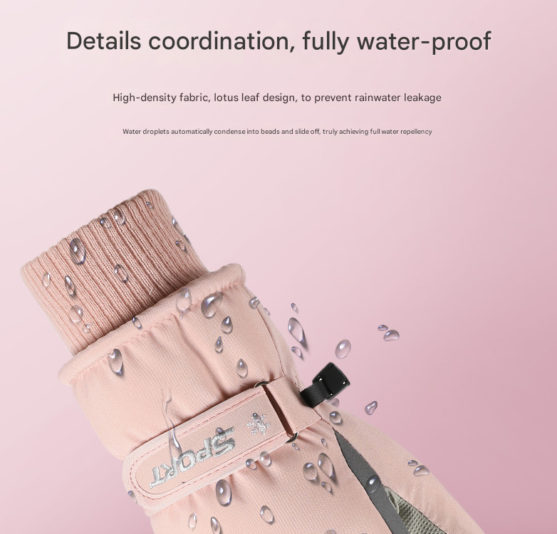 Men's Black-grey Color Combination Top-Rated Waterproof Touchscreen Ski Gloves - Fleece-Lined for Men & Women